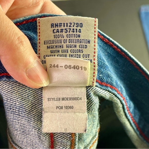 True Religion Classic Blue Jeans Ricky Straight Leg Size 32 - Picture 9 of 15